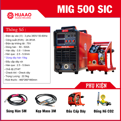 MÁY HÀN HUAAO MIG 500 SIC