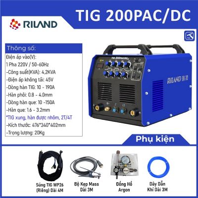 MÁY HÀN RILAND TIG 200PAC/DC 